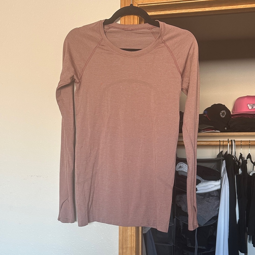lululemon athletica Long Sleeve Top in Dusty Rose